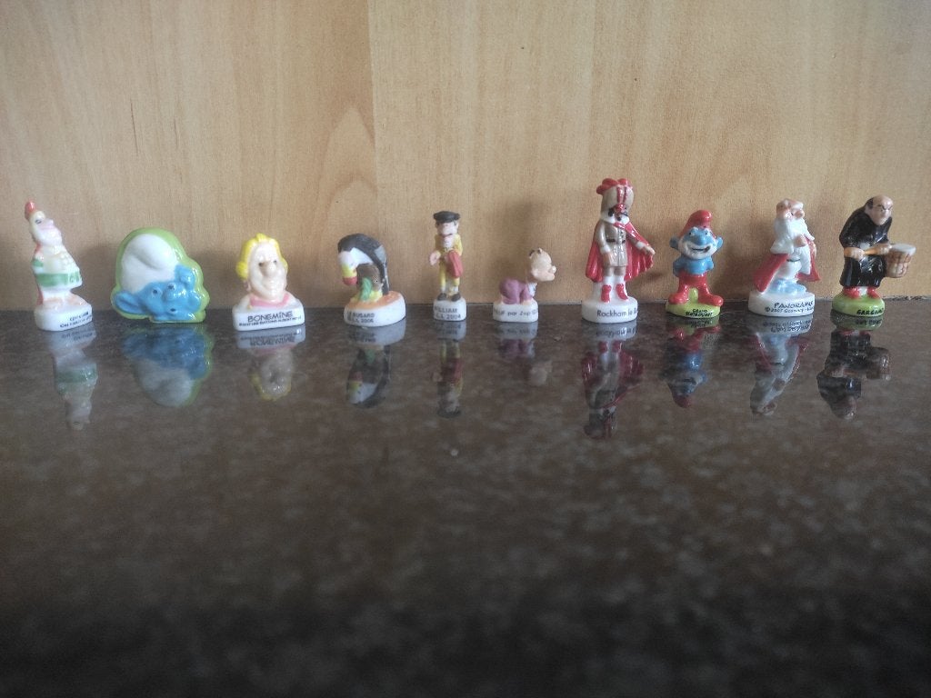 10 fèves sur le thème de la bande dessinée., Collections, Enlèvement ou Envoi, Autres personnages, Neuf, Statue ou Figurine