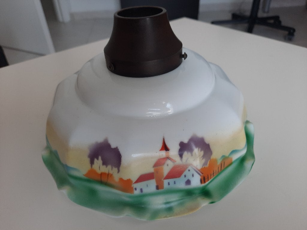 Antiek 3 glazen lampenkapjes - in perfecte staat, Antiek en Kunst, Ophalen