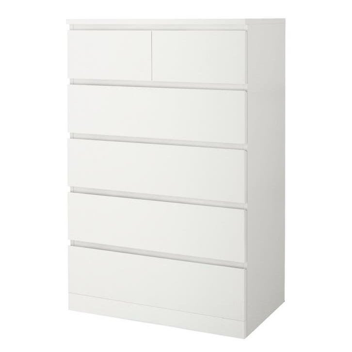 MALM commode 6 tiroirs, Maison & Meubles, 5 tiroirs ou plus, Enlèvement, Utilisé