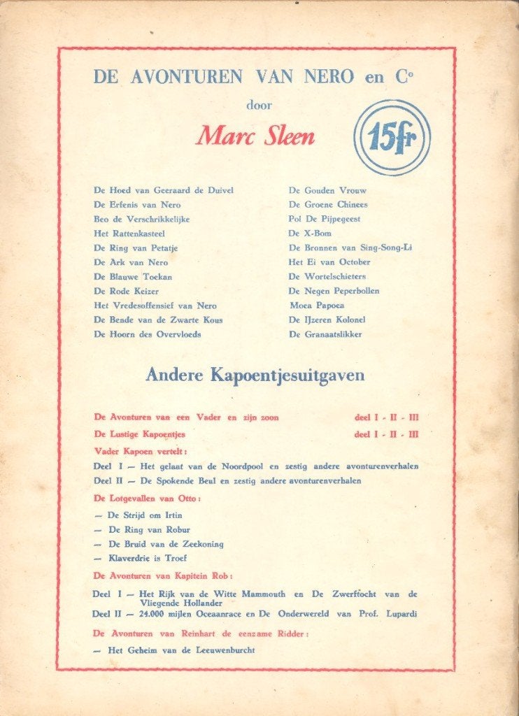 Verzameling strips Kapitein Rob (1957-1959)., Plusieurs BD, Enlèvement ou Envoi, Utilisé