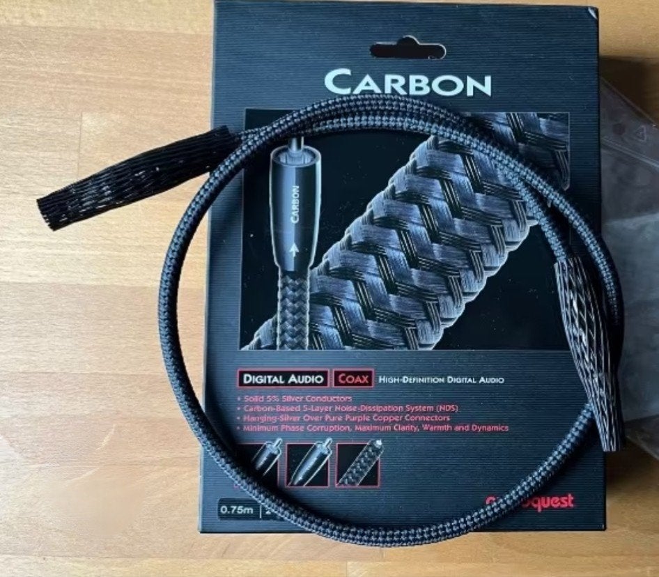 Audioquest Carbon coax 0.75 meter, TV, Hi-fi & Vidéo, Câbles audio & Câbles de télévision, Enlèvement