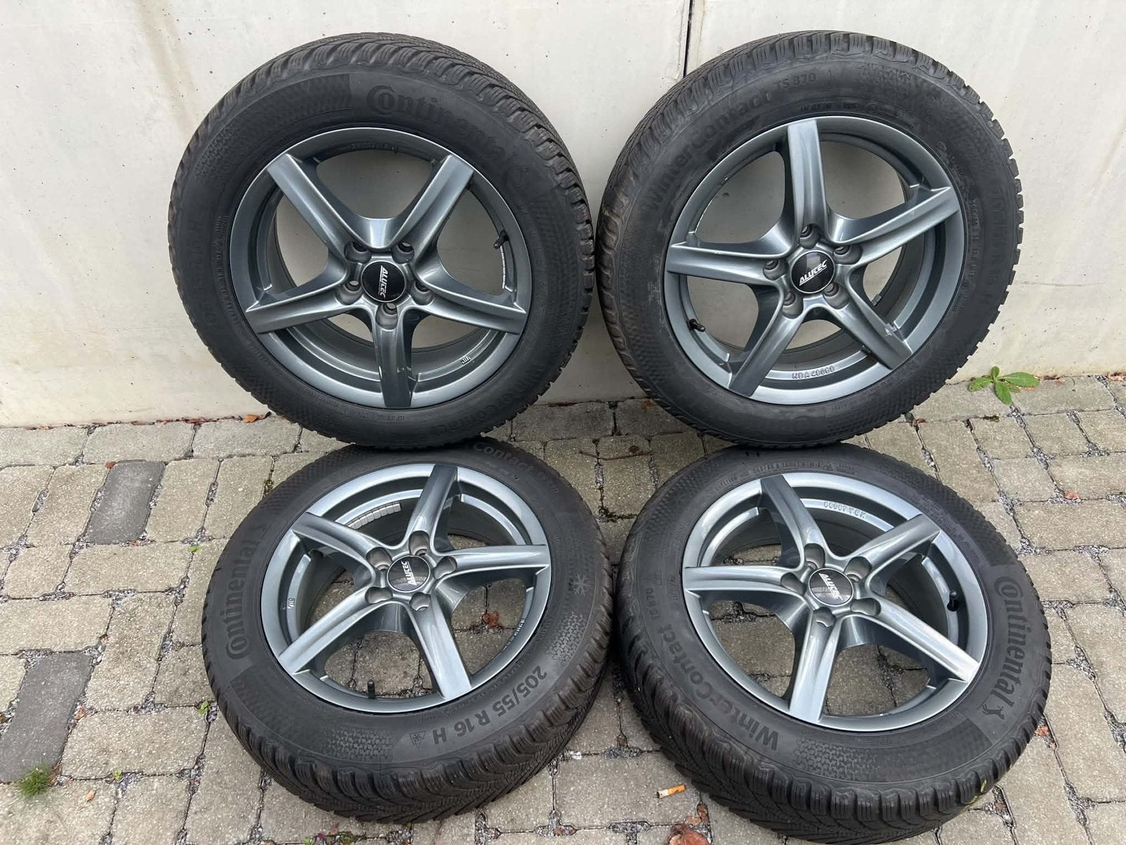 KIT HIVER VW GOLF 6 7 8 205/55/R16 CONTINENTAL, Pneus et Jantes, Pneus hiver, 16 pouces, Véhicule de tourisme
