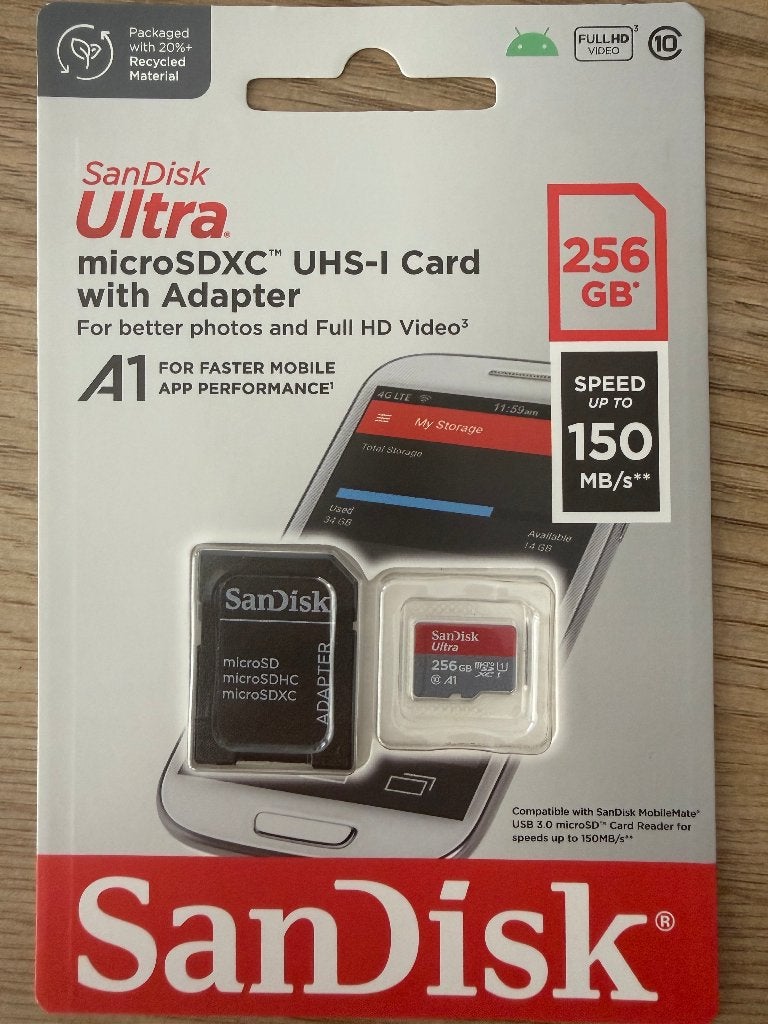 SanDisk Ultra microSD XC 256 Go + adaptateur SD (nouveau), TV, Hi-fi & Vidéo, Photo | Cartes mémoire, Neuf, MicroSD, 256 GB, eReader