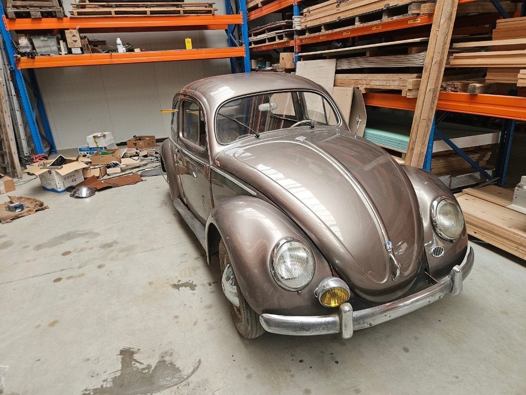VW kever ultramaroon ribbel ovaal 1955, Auto's, Volkswagen, Particulier, Beetle (Kever), Trekhaak, Benzine