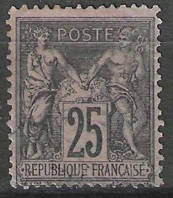 Frankrijk 1884/1890 - Yvert 97 - Type Sage - 25 c. (ST), Verzenden, Gestempeld