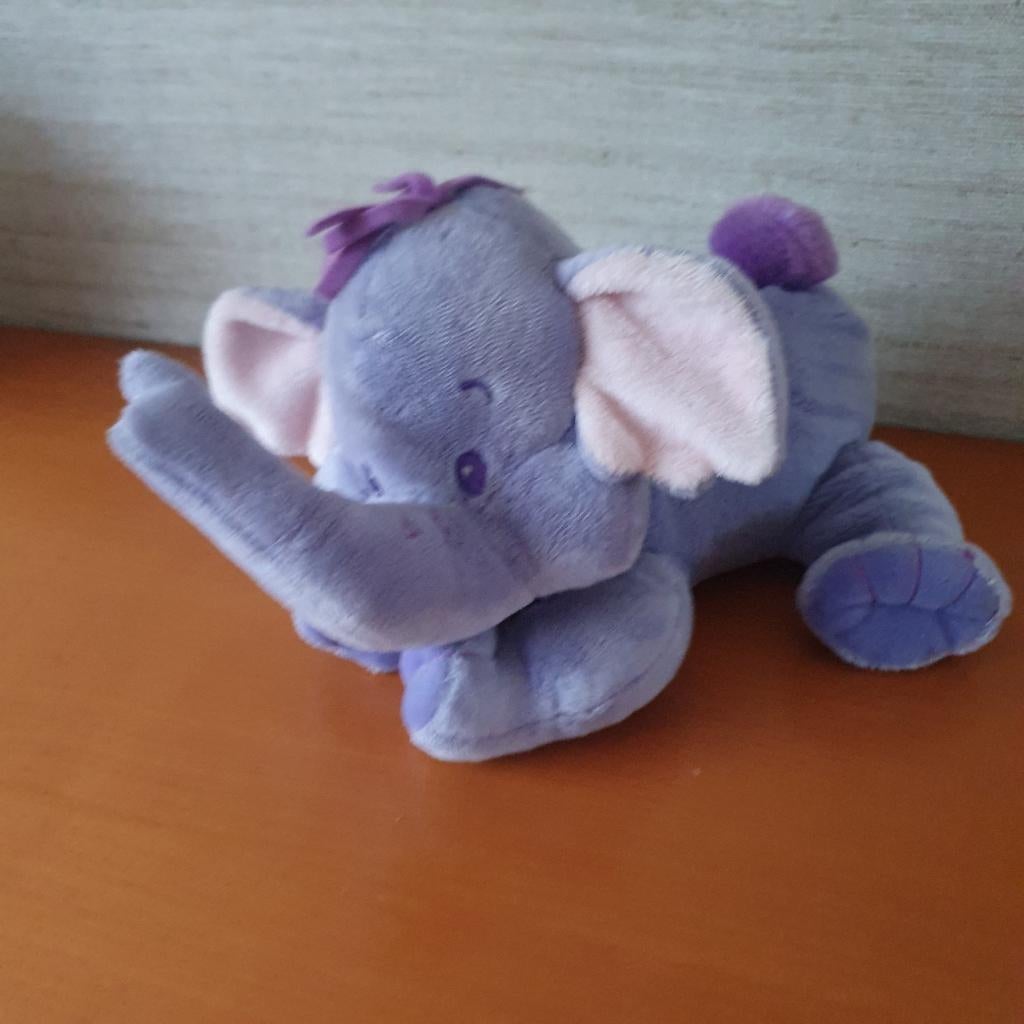 Disney Nicotoy olifant knuffel – 30 cm – Zo goed als nieuw, Disney, Disney, Blauw, Ophalen of Verzenden