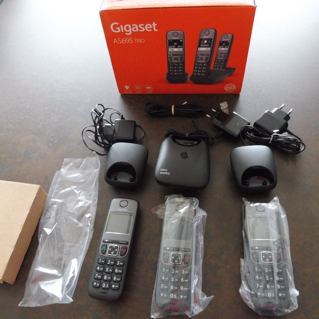 Téléphones ligne fixes main libre, Télécoms, Enlèvement, Comme neuf, 3 combinés