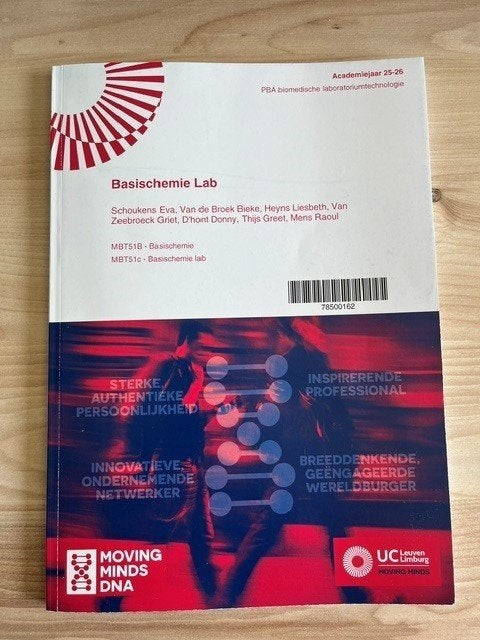 UCLL Basischemie Lab MBT51c, Boeken, Ophalen of Verzenden, Nieuw, Hoger Onderwijs