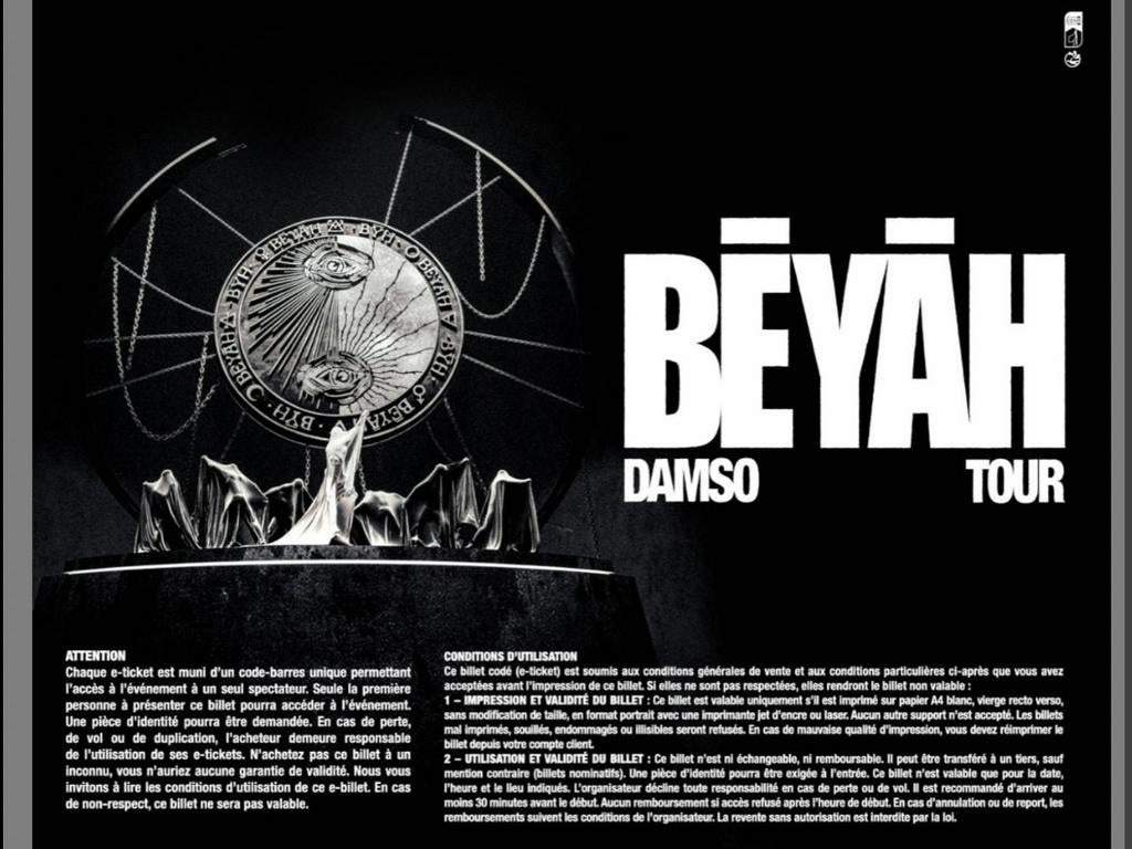 2 places concert Damso – Catégorie DIAMANT Paris La Défense, Tickets & Billets, Deux personnes