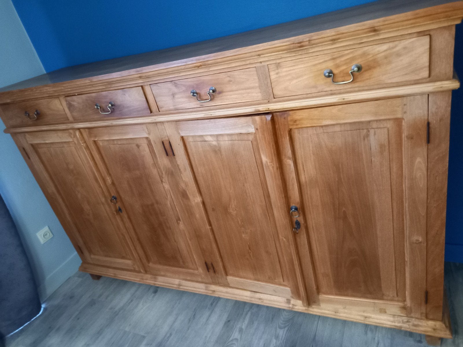Teakhouten buffetkast, Ophalen, Gebruikt, Teakhout, Met lade(s)
