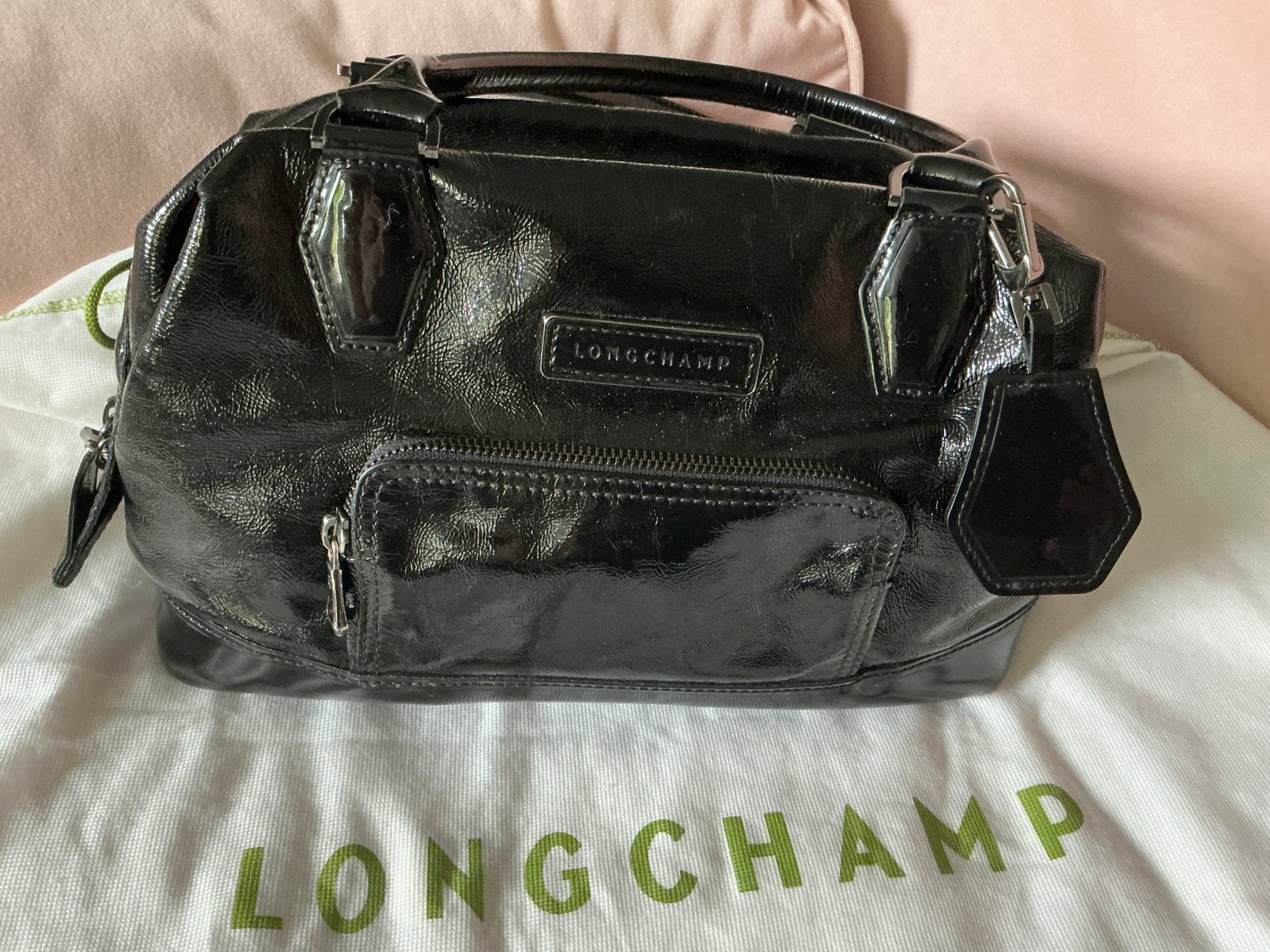 Sac à main Longchamp, Enlèvement ou Envoi, Utilisé, Noir, Sac à main