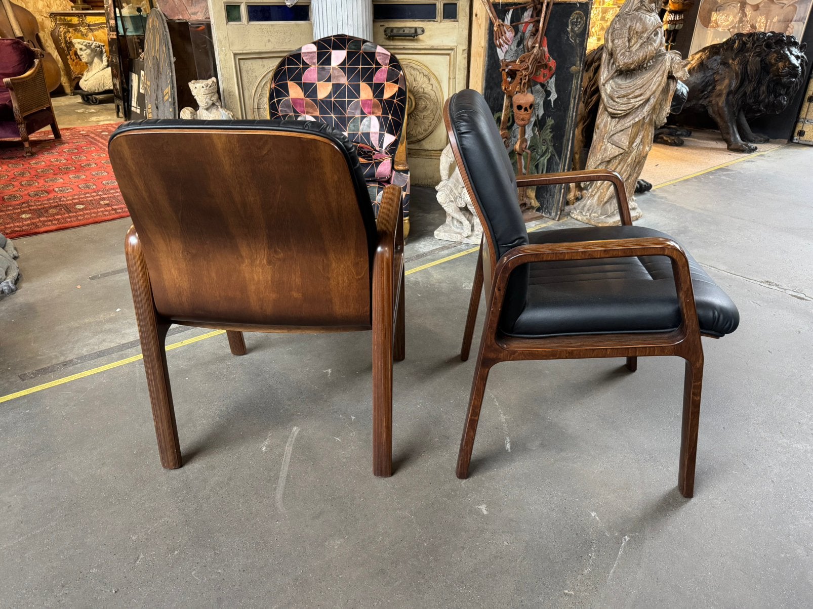 Ensemble de 2 chaises design vintage Vaghi Italy, Maison & Meubles, Vintage design, Vaghi, Comme neuf, Enlèvement