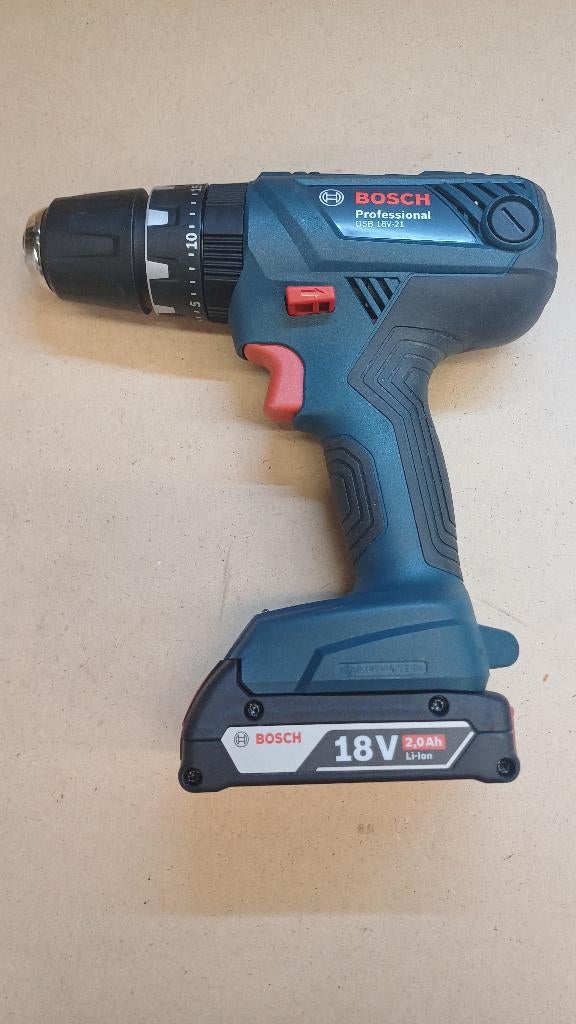 Bosch professional Gsb 18V-21 + batterij 18volt 2.0ah, Doe-het-zelf en Bouw, Gereedschap | Boormachines, Nieuw, Ophalen of Verzenden