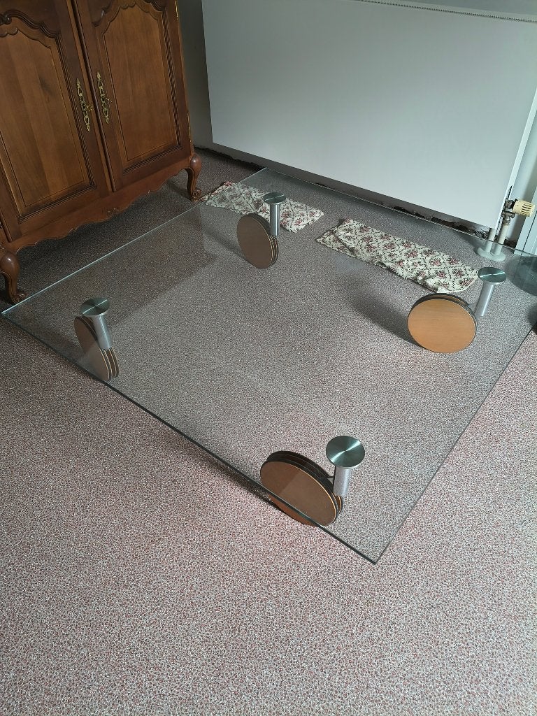 Table basse en verre, 50 – 75, Carré, Enlèvement, Utilisé