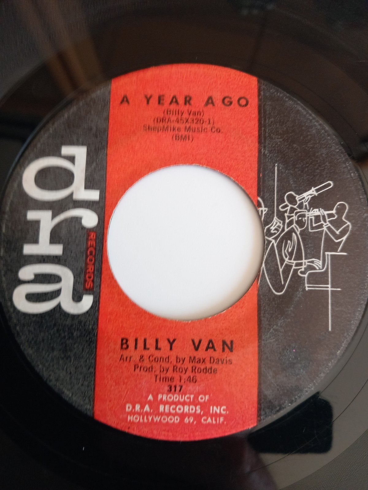 BILLY VAN. A YEAR AGO. POP-CORN OLDIES USA 45T, CD & DVD, Enlèvement ou Envoi, R&B et Soul