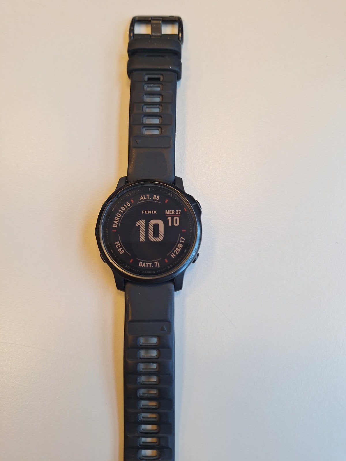 Montre GARMIN FENIX 6S PRO, Handtassen en Accessoires, Sporthorloges, Gebruikt, Zwart, Conditie, GPS, Hartslag, Kompas, Snelheid