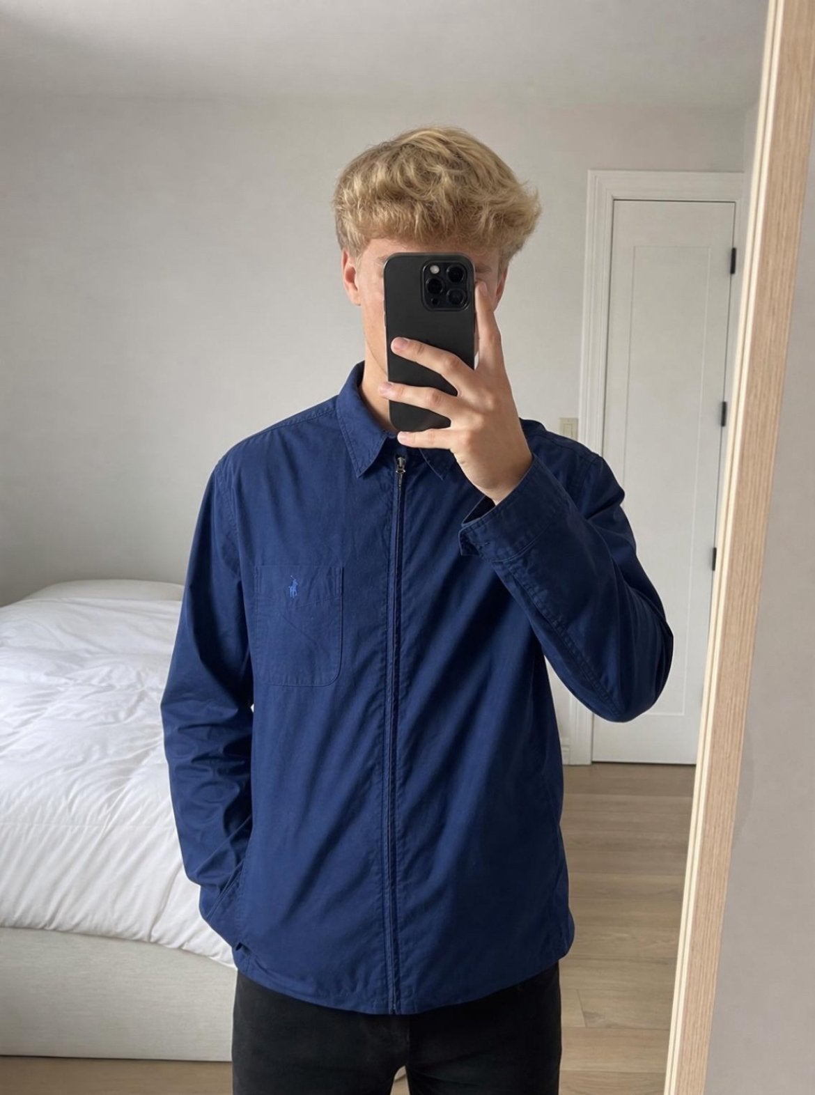 Veste Tommy Hilfiger bleu foncé taille XL, Enlèvement ou Envoi, Comme neuf, Taille 56/58 (XL)