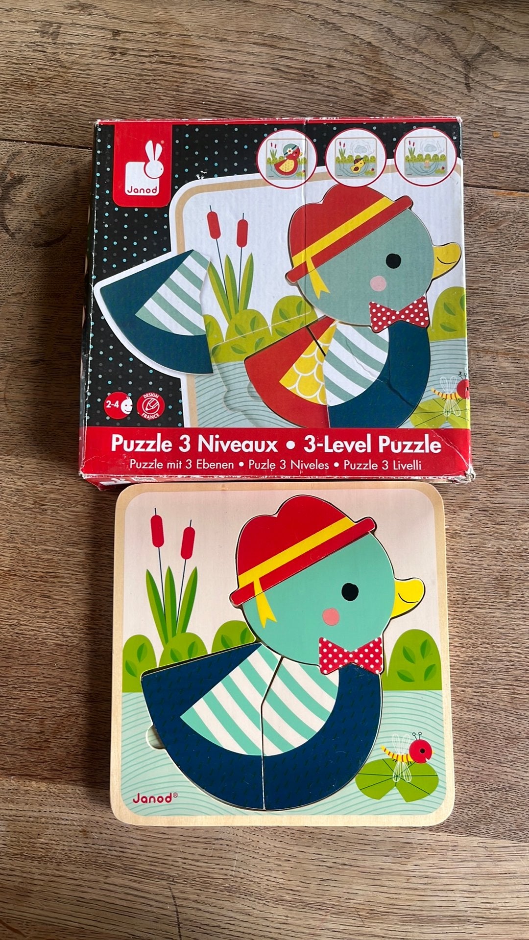 Janod puzzel, Ophalen, 2 tot 4 jaar, Gebruikt, Van hout