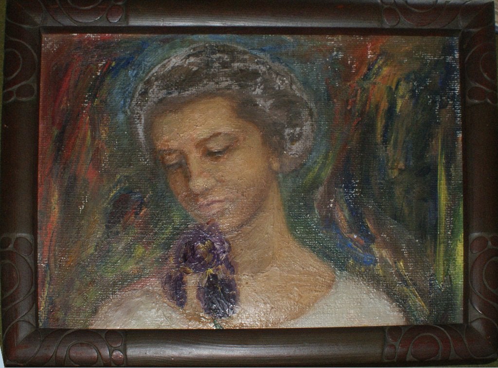 Vrouwenportret ca 1920 (O/D,  50 x 38 cm), Antiek en Kunst, Kunst | Schilderijen | Klassiek, Ophalen of Verzenden, Gesigneerd