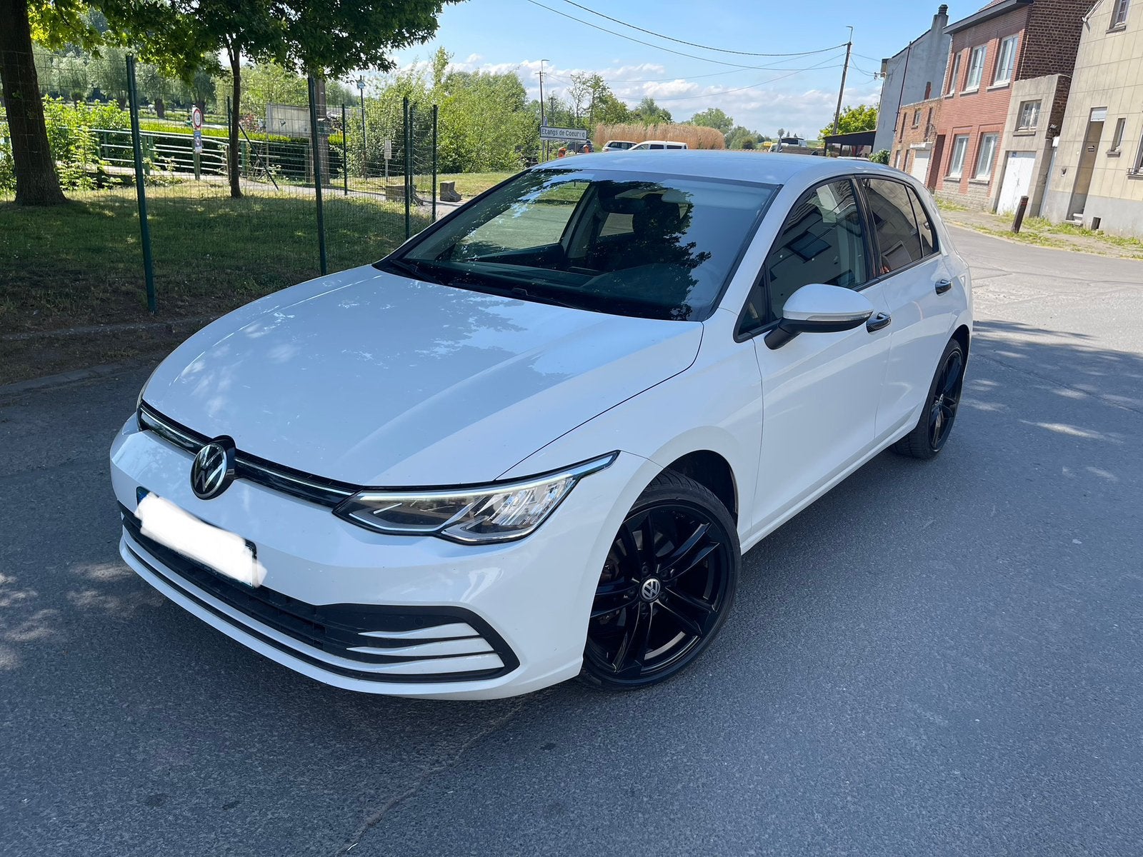 Vw golf 8 2.0tdi 150pk  automat mod 2021 volledig ctok, Auto's, Stof, 4 cilinders, Wit, Bedrijf