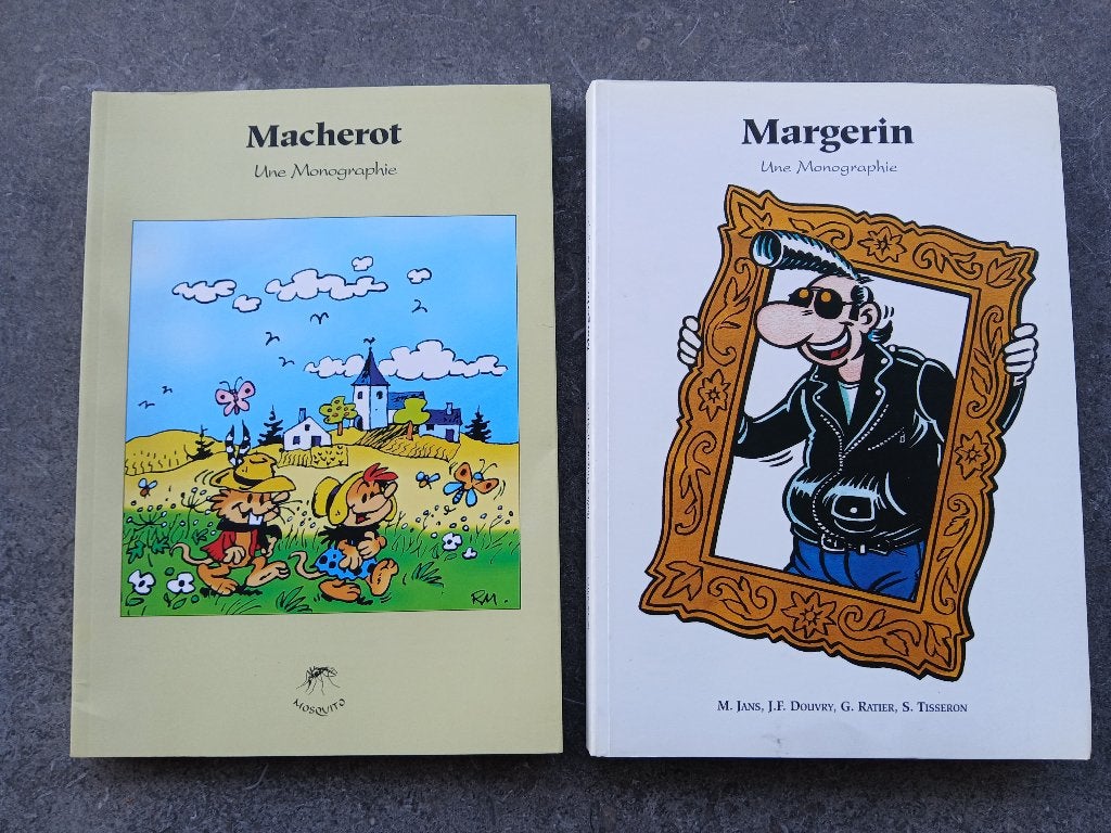Monographie Macherot dédicacée / monographie Magerin, Enlèvement, Comme neuf, Raymond Macherot