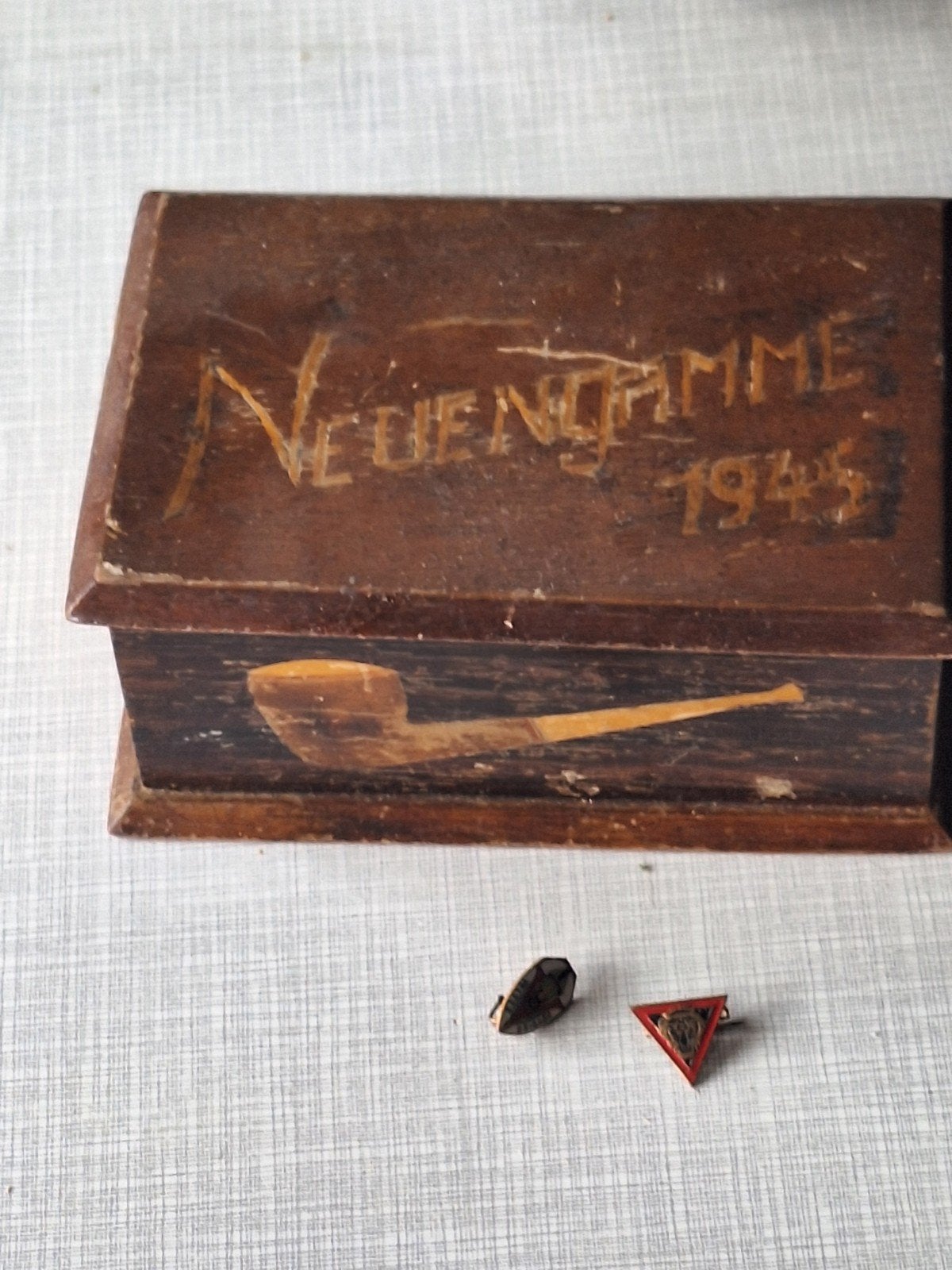 lot résistance belge 1940 45 witte brigade  boite trench art, Enlèvement ou Envoi, Armée de terre, Autres types