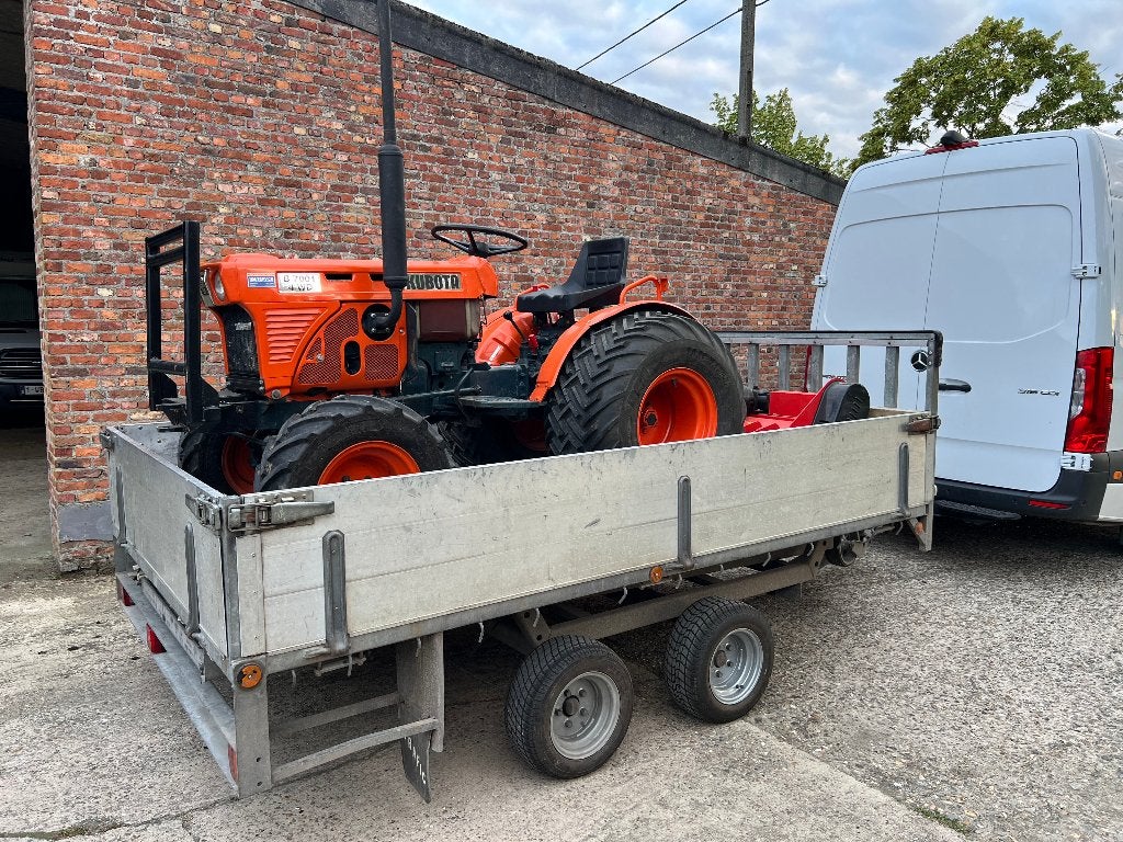 Remorque à plateforme freinée robuste, 2 t à 1 460 kg, Autos : Divers, Remorques, Enlèvement, Utilisé