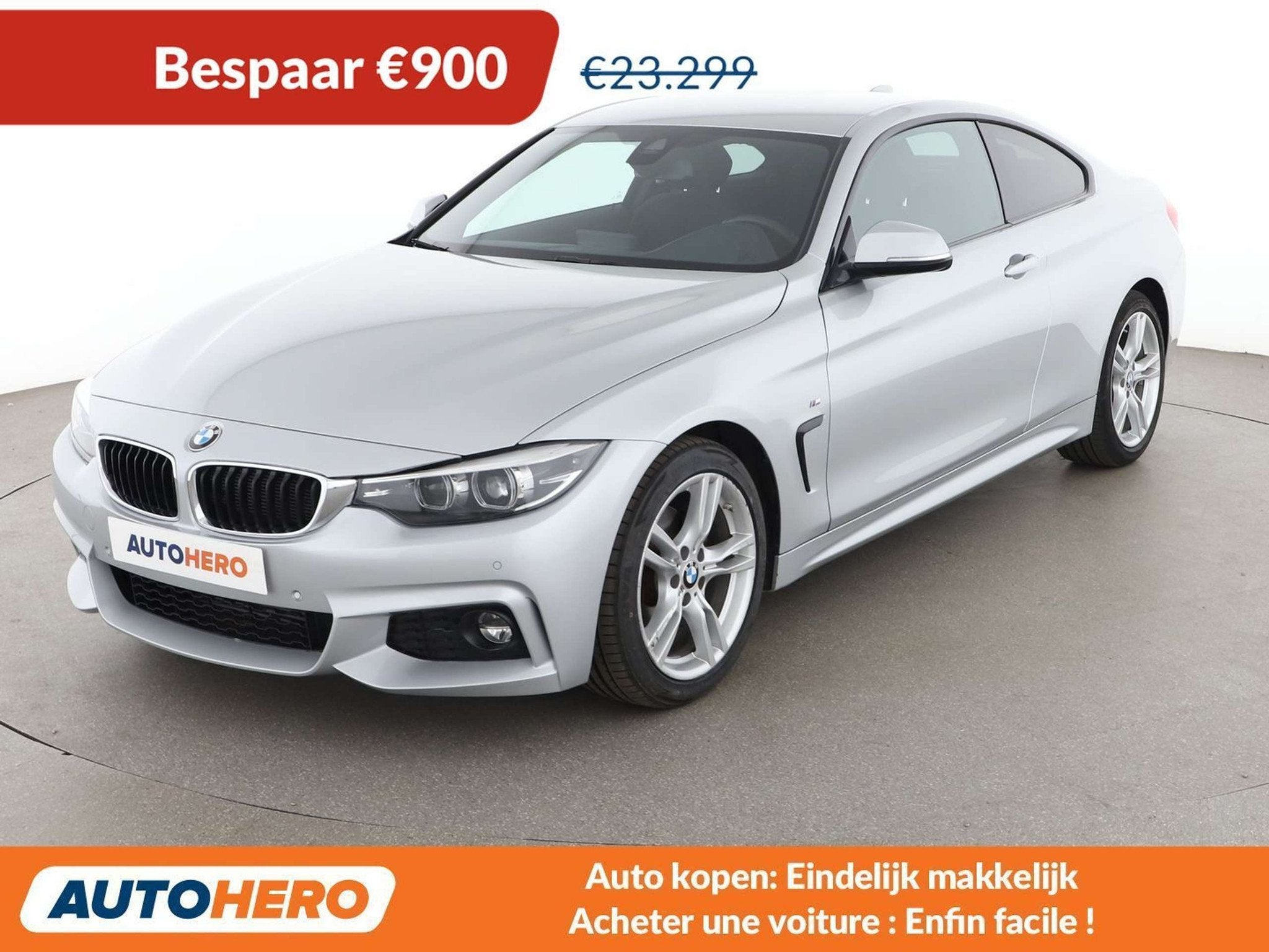 BMW 4 Serie 420 420d M Sport (année de construction 2018), Autos, Argent ou Gris, Achat, Euro 6, Alcantara