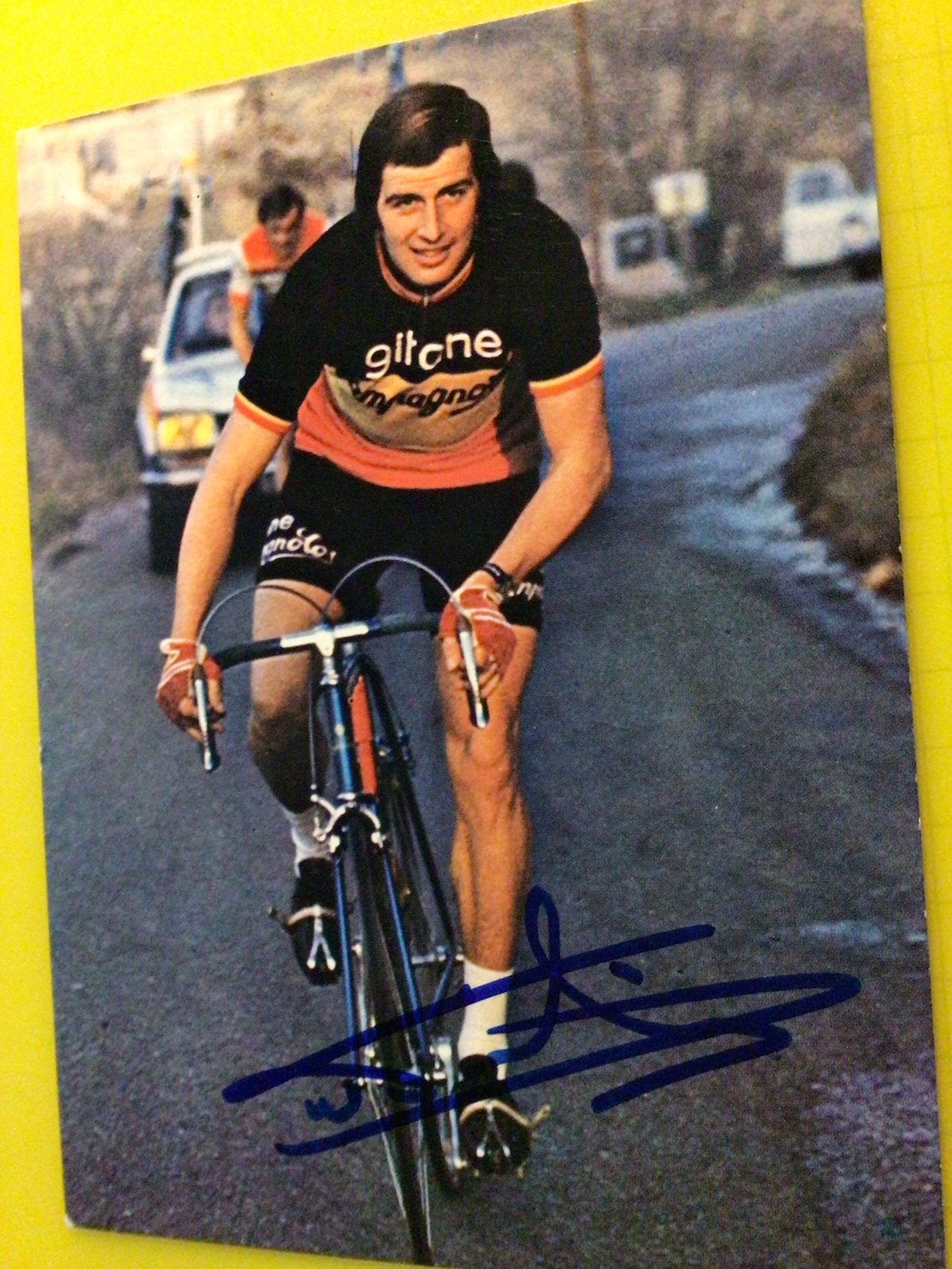 wielerkaart 1976  bk team gitane willy teirlinck  signe, Envoi, Comme neuf