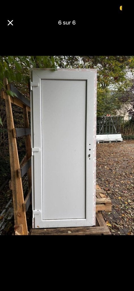 PVC DEUR WIT - 860 x 2080, Ophalen, Kunststof, Gebruikt, Overige typen