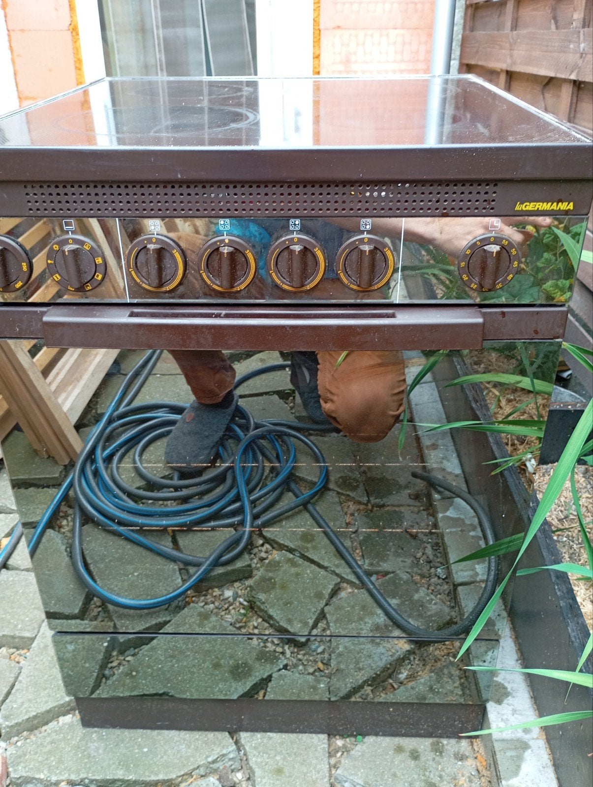 Electrische kookvuur vitro-keramische met oven, Elektronische apparatuur, Ophalen, Gebruikt, Hete lucht, 3 kookzones of minder