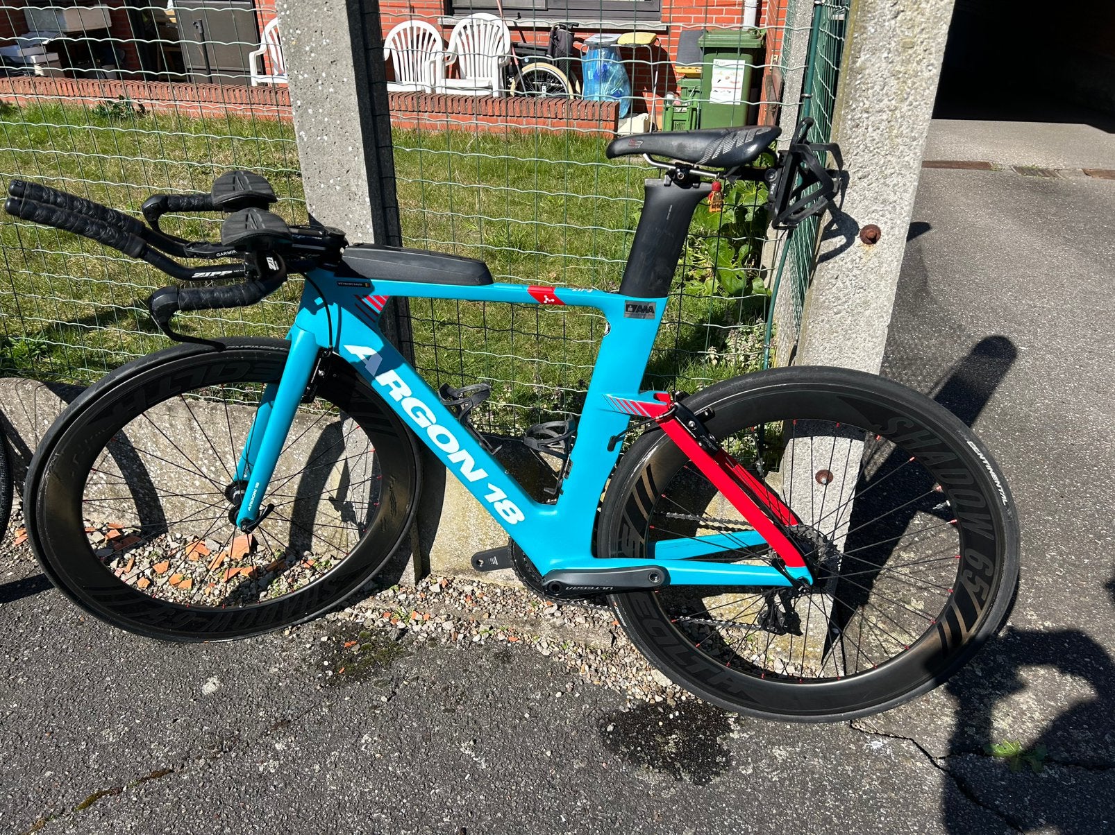 Argon 18 e117 triatlonfiets, Vélos & Vélomoteurs, Enlèvement, Utilisé, Frein sur jante, 20 pouces ou plus