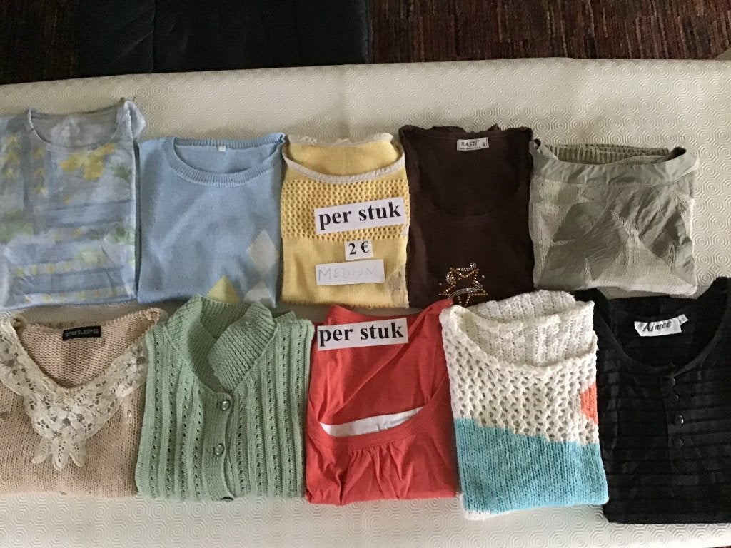 10 dames truitjes/t-shirts/topjes maat medium aan 2 €, Kleding | Dames, Ophalen of Verzenden, Zo goed als nieuw, Maat 38/40 (M)