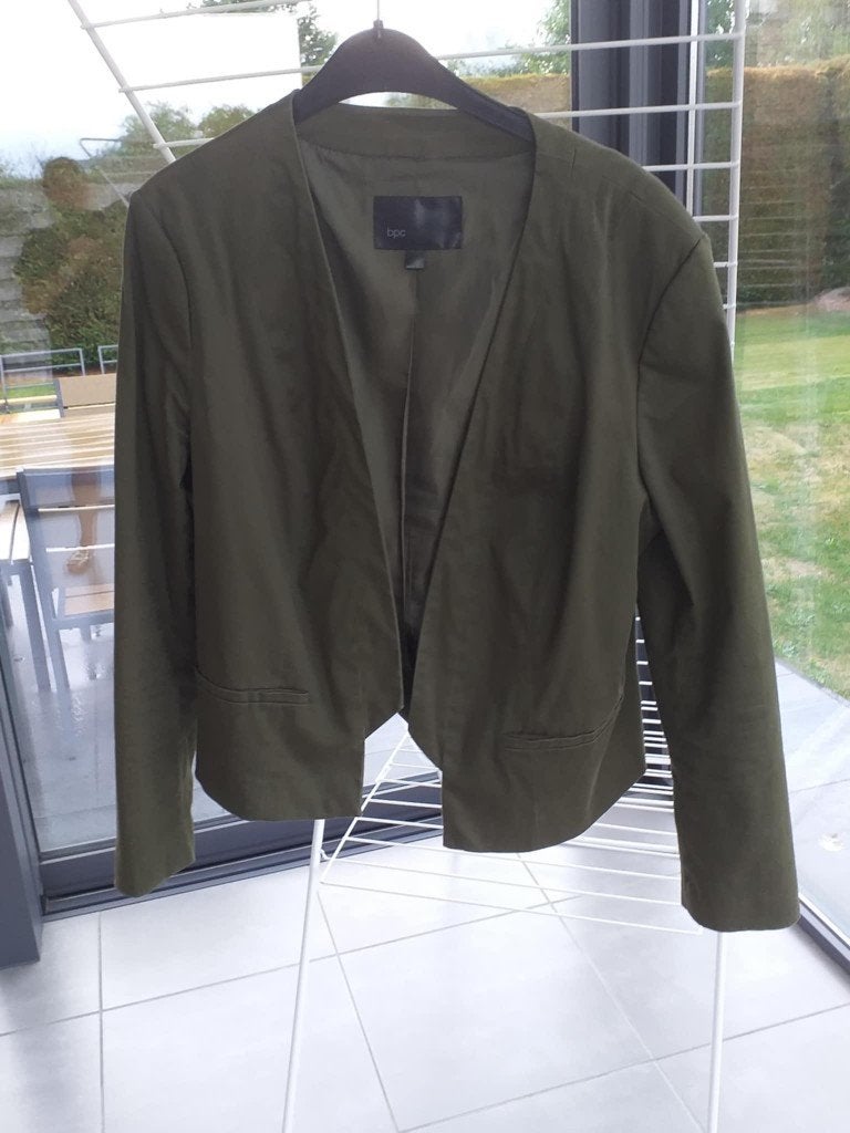Blazer khaki 46, Ophalen of Verzenden, Zo goed als nieuw, Jasje of Colbert, BPC Selection