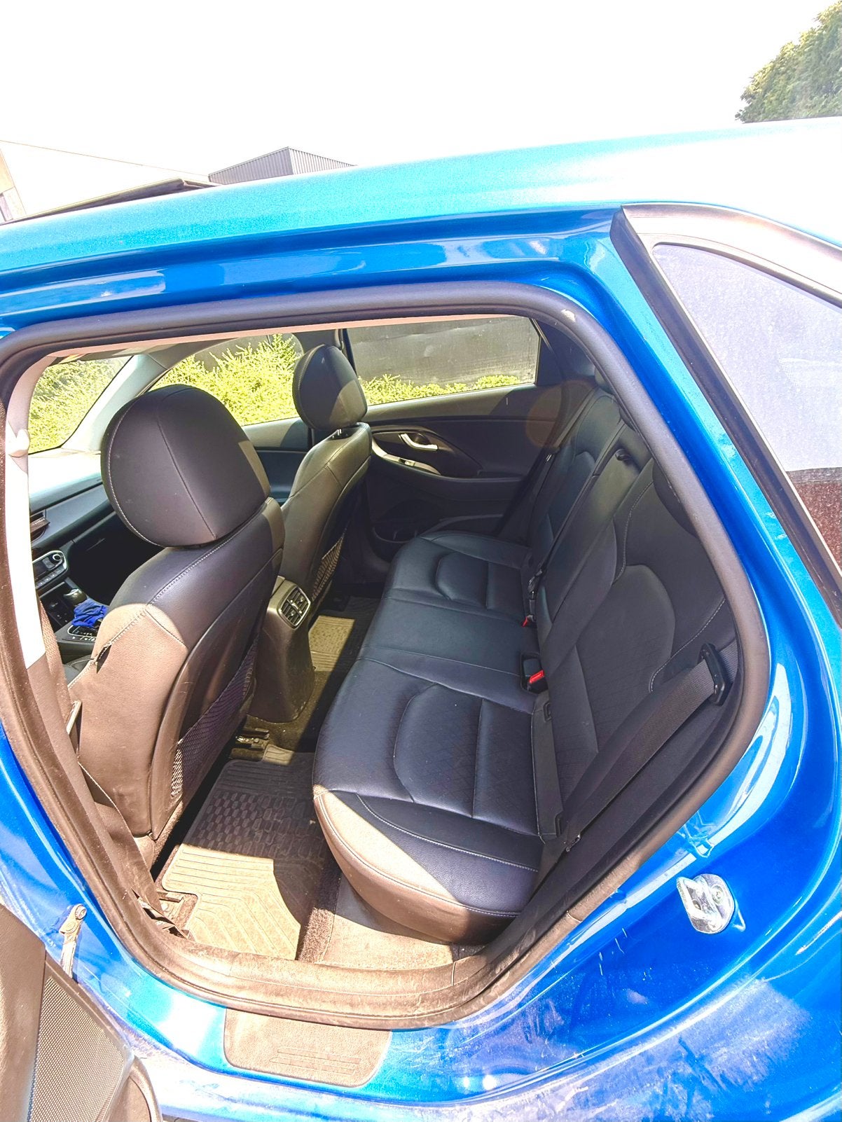 Moet weg is dubbel gebruik, Auto's, Hyundai, Blauw, Leder, Te koop, Voorwielaandrijving