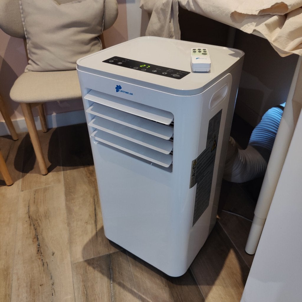 Mobiele airco 9000Btu Lifetime Air, Ophalen, Koelen en Ontvochtigen, Minder dan 60 m³, 2 snelheden