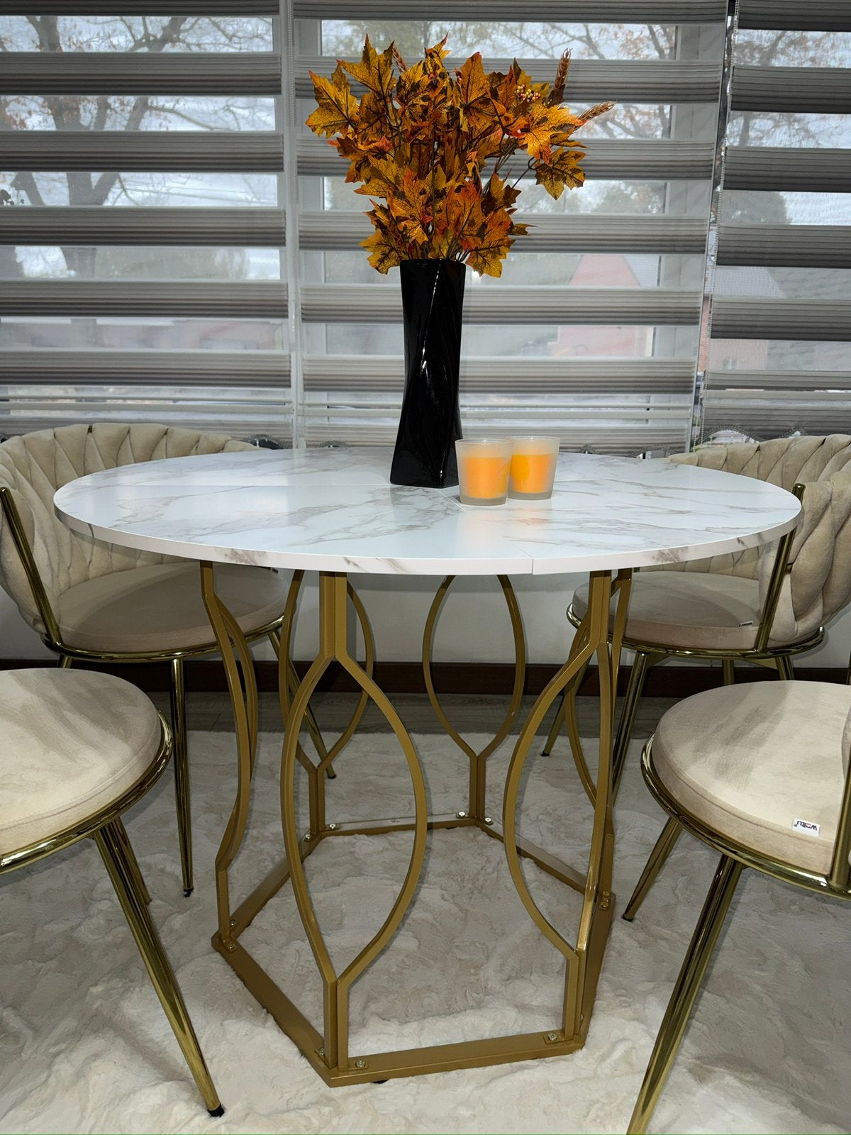Marmer luxe tafel, Tuin en Terras, Ophalen, Zo goed als nieuw