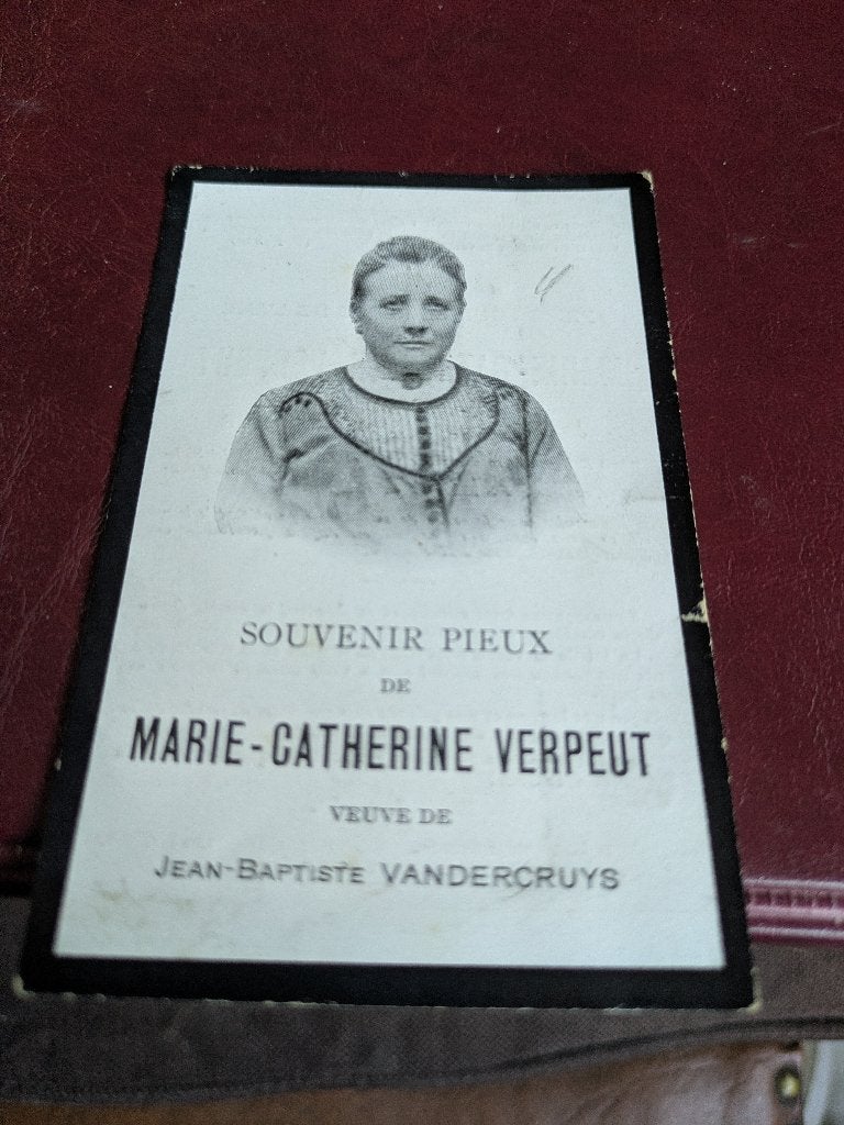 Dp Marie Catherine verpeut, Ophalen of Verzenden, Bidprentje