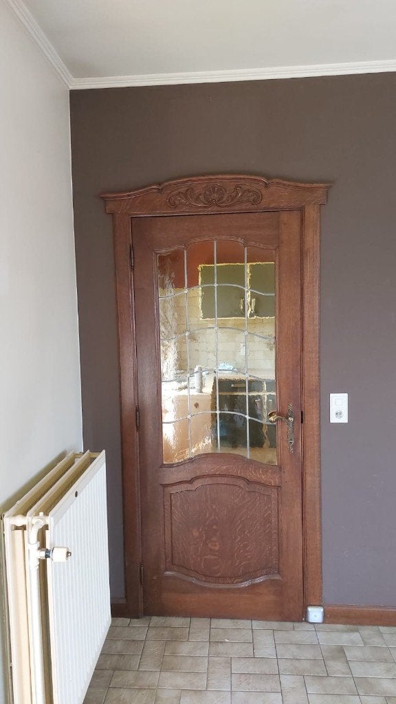Deur van massief eikenhout, Ophalen
