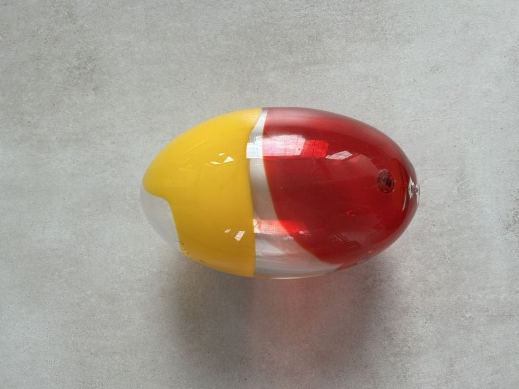 Design Björn Ronnquist - Glazen ei, Antiek en Kunst, Kunst | Designobjecten, Glas, Meerkleurig, Gemerkt, Object