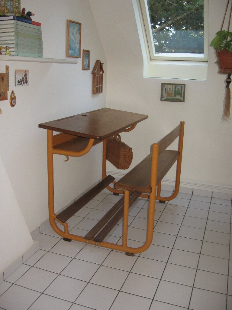 Superbe bureau ancien en véritable chêne, Maison & Meubles, Bureaux, 120 cm, 81 cm, Vintage, Enlèvement
