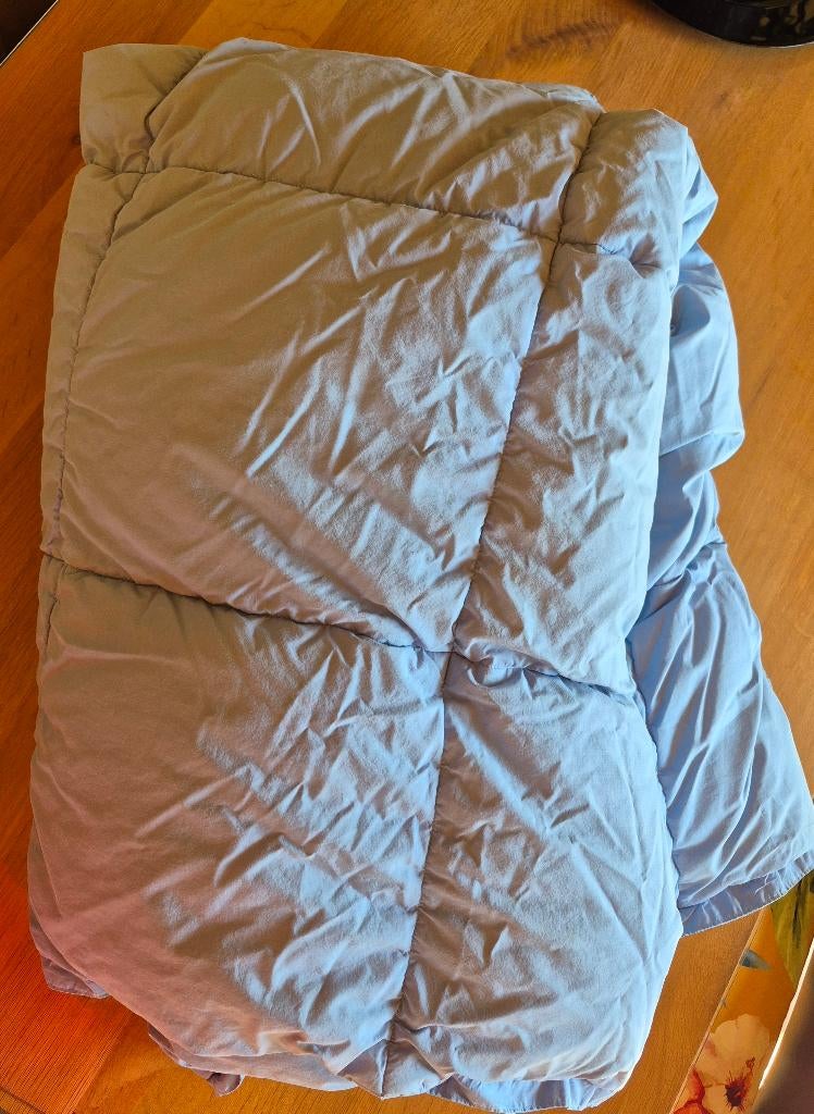 Donsdeken eenpersoons (twee stuks) 1.4 m x 2 m, Ophalen, Gebruikt, Eenpersoons, Blauw