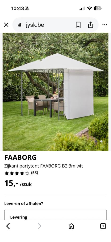 4 nieuwe zijpanelen voor partytent, Tuin en Terras, Ophalen of Verzenden, Partytent