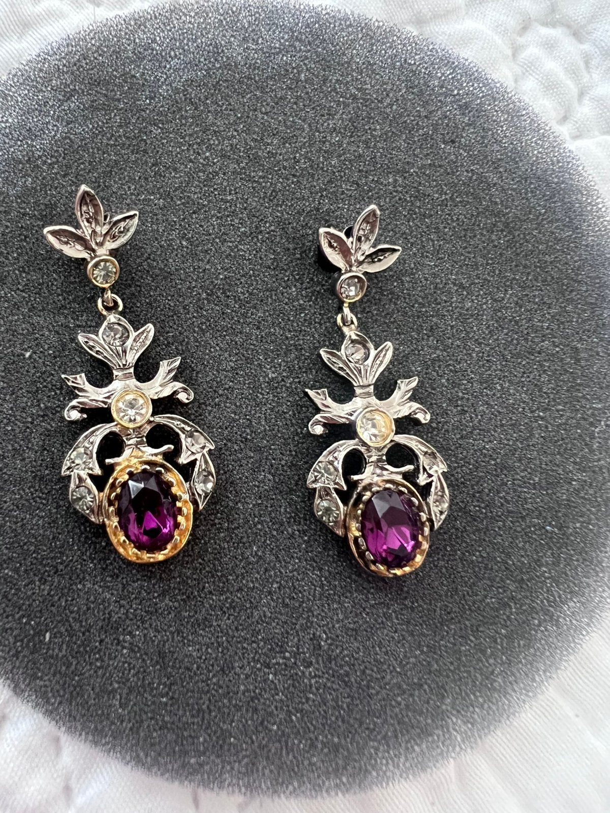 Vintage oorbellen 925, Bijoux, Sacs & Beauté, Enlèvement ou Envoi, Comme neuf, Argent, Pendantes
