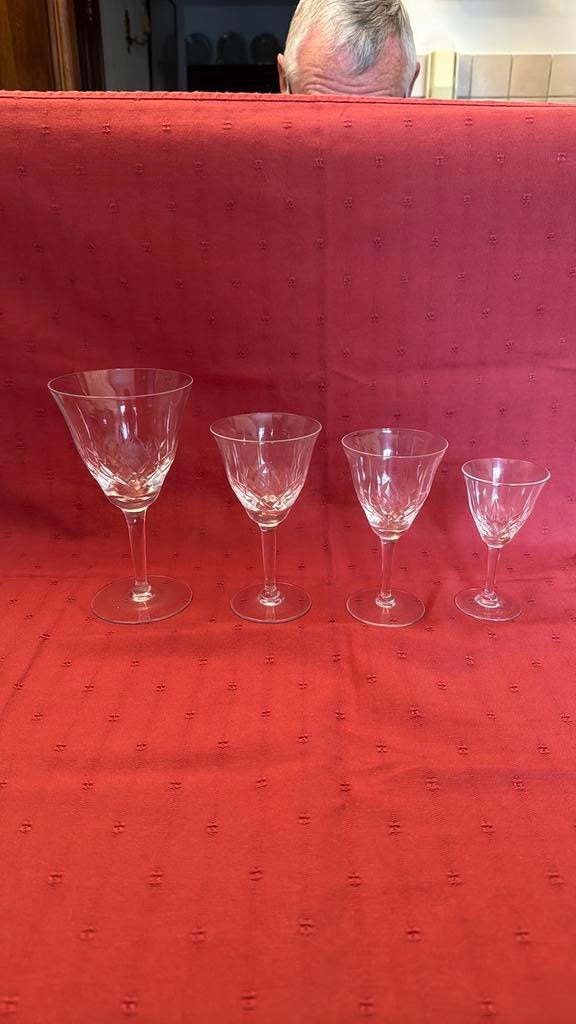 Vaatwasmachinebestendige set van imitatiekristalglas, Verzamelen, Glas en Drinkglazen, Ophalen, Gebruikt