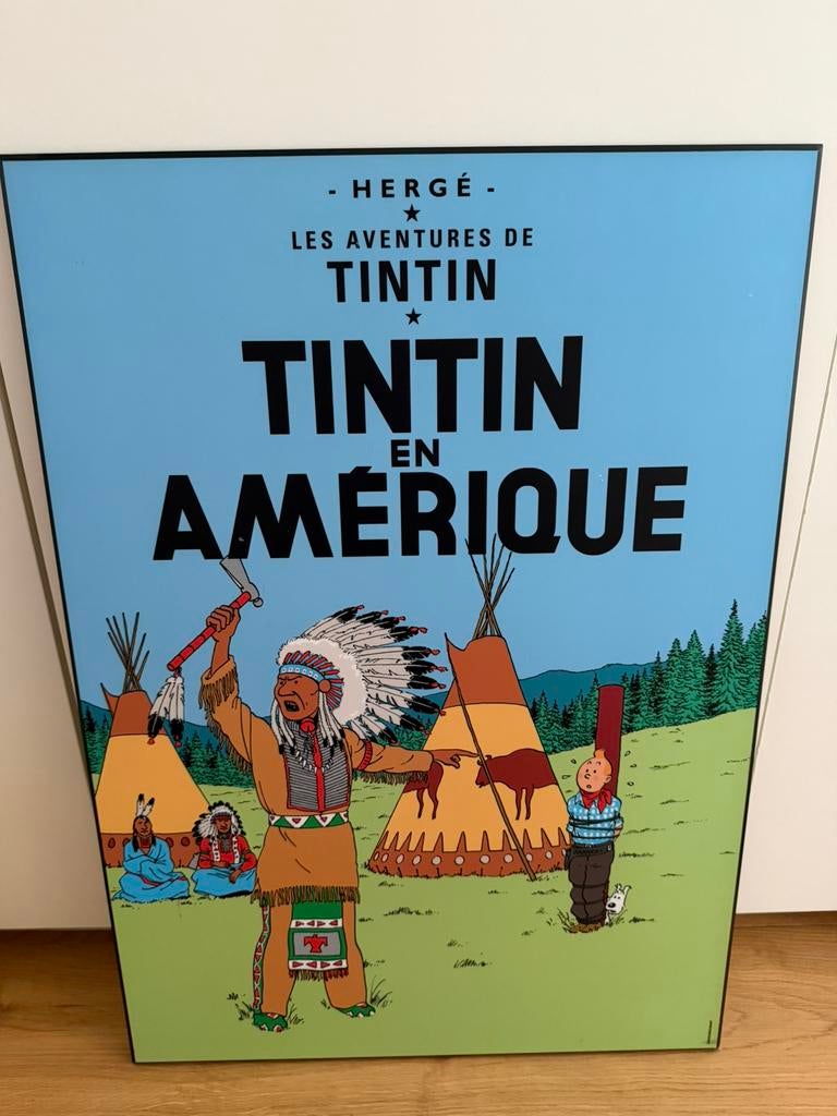 Op hout gedrukt cover van Tintin, Enlèvement, Comme neuf