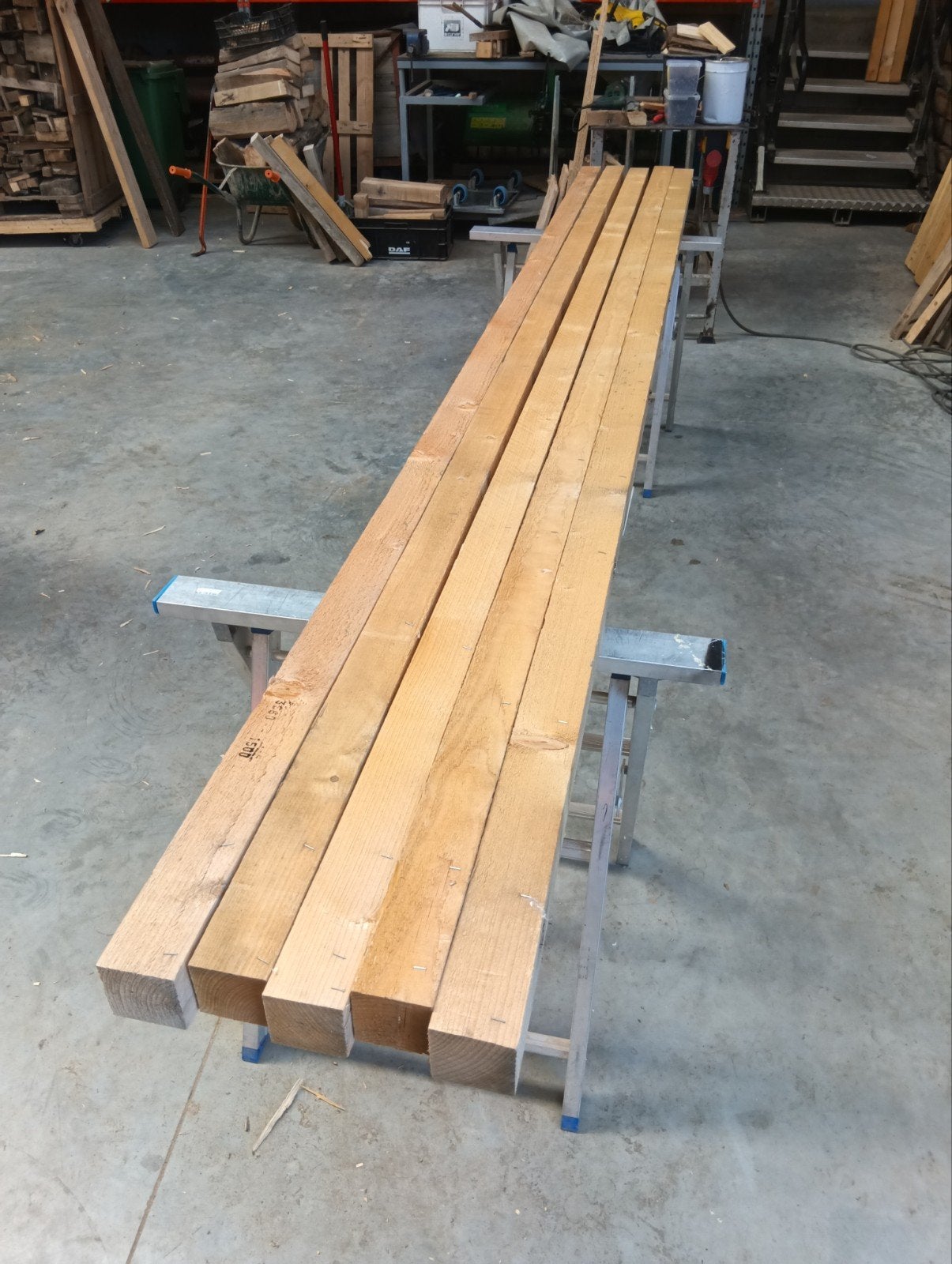 kepers balken liggers 7,5 x 7,5 cm lengte 3,6 en 2,8 meter, Enlèvement, Poutres