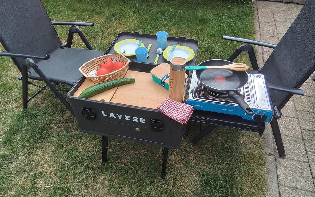 Layzee kitchenbox junior, Caravans en Kamperen, Kampeeraccessoires, Ophalen, Zo goed als nieuw