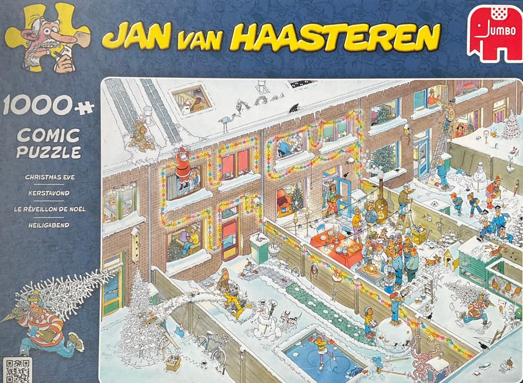 Jan van Haasteren - kerstavond - 1000 stuks, Hobby & Loisirs créatifs, Sport cérébral & Puzzles, Enlèvement, 500 à 1500 pièces