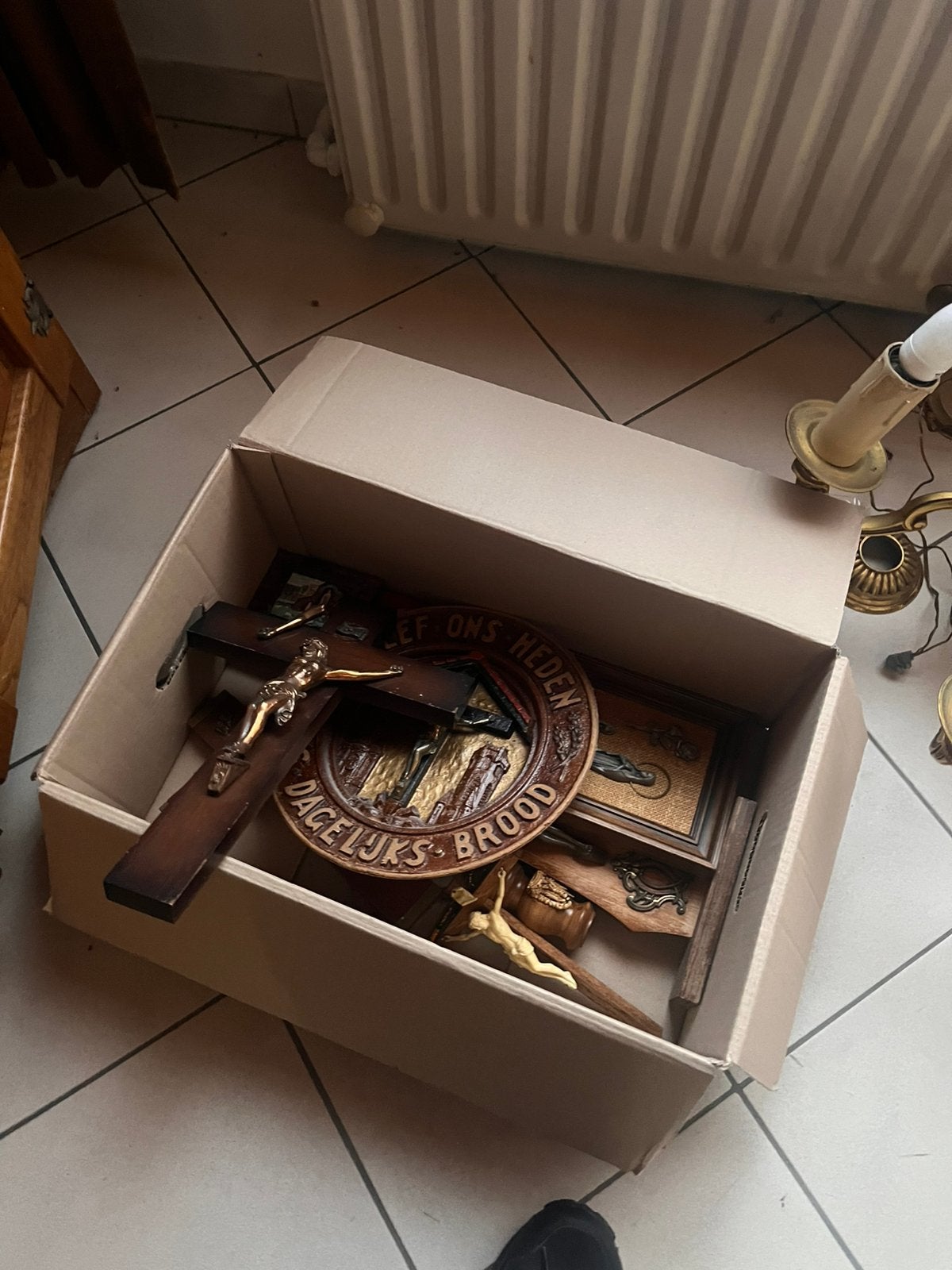koperen kruisbeelden 5 stuks, Enlèvement